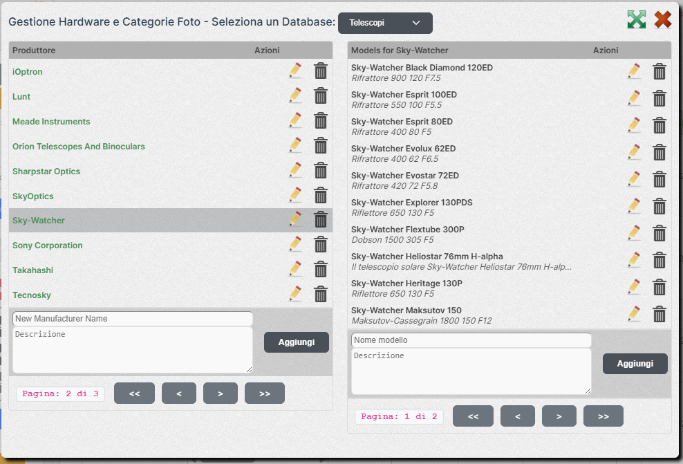 Attrezzatura Astronomica